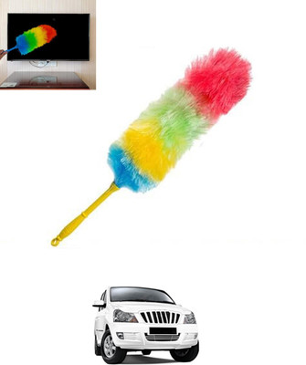 MSNP Multicolour Rainbow Duster with Duel Side Feather For Car Wet/Dry Cleaning-325 Wet and Dry Duster