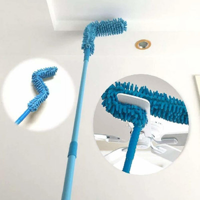Scilla Fan mop Microfiber Duster with Extendable Rod Dust Cleaner Wet and Dry Duster Wet and Dry Duster