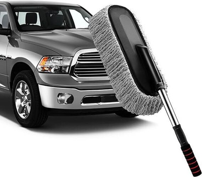 MHAX Car Duster Multipurpose Microfiber Wash Brush With Extendable Wet and Dry Duster