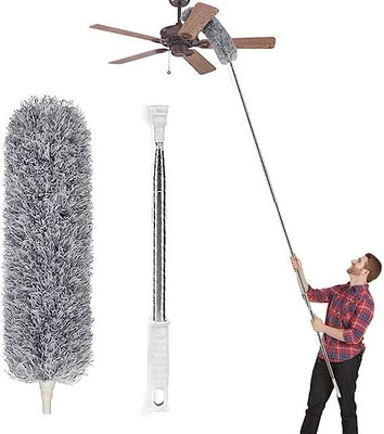 HEZKRT ® 100 Inches Feather Duster with Extension Pole, Wet and Dry Duster