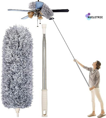 NUCLETRIC Cleaning Brush Feather Microfiber Duster with Extendable Rod Dust Cleaner Wet and Dry Duster