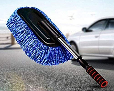 SHREEHARI Car Cleaning Microfiber Duster Brush with Extendable Handle dusting of Vehicle Wet and Dry Duster