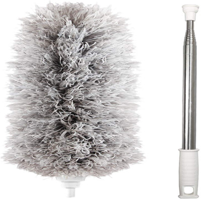 ELIE INDIA Extendable Feather Microfiber Telescopic Duster with Extra Long 100 inch Steel Wet and Dry Duster Set