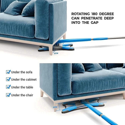 Nirviklpe 3 in 1 Tiles Cleaning Brush Floor Scrub Bathroom Brush with Long Handle Wet and Dry Duster