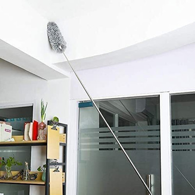 MAITRI ENTERPRISE 100inches Expandable Handle Washable Duster for High Ceiling Fans,Window M90 Wet and Dry Duster