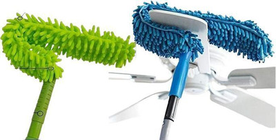 Magico Flexible Microfiber Fan Cleaner |Fan Cleaning Brush with Long Rod |Fan Duster Wet and Dry Duster(Pack of 2)
