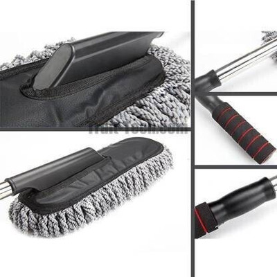 DRUPE Soft Microfiber Car Brush Exterior Extendable Handle for Dusting clean Dry Duster