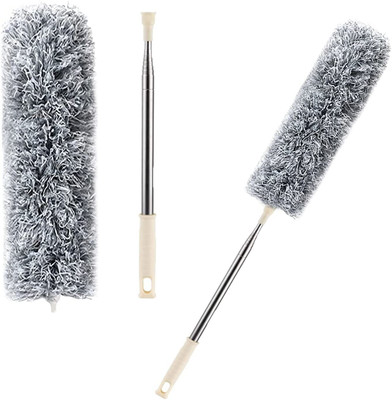 Mdrmall Flexible and Foldable Microfiber Cleaning Duster Brush with Extendable Rod Wet and Dry Duster