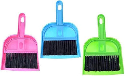 Dreamlandzone Dustpan Supdi with Brush Broom Set for Multipurpose Cleaning Plastic Dustpan(Multicolor)