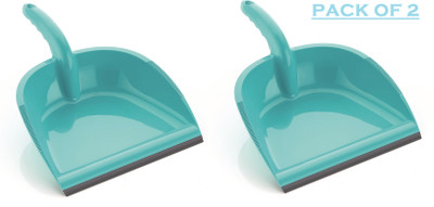 ELINOR PLASTIC DUSTPAN OF 2 PC COMBO SET IN GREEN COLOR UNBREAKABLE MATERIAL DUSTPAN Plastic Dustpan(Green)
