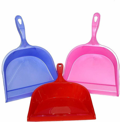 Homix Plastic Dustpan (Set of 3 Pcs.) Plastic Dustpan(Multicolor)