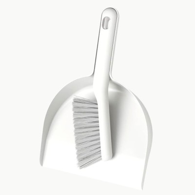 KAANAGAI Dustpan and Brush Set for Home Cleaning PP (Polypropylene) Dustpan(White)