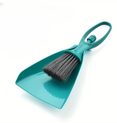 Padchaaya Mini Dust Pan and Brush Set 2 in 1 for Cleaning Desk/Countertop/Keyboard/Cat/Pet Plastic Dustpan(Multicolor)