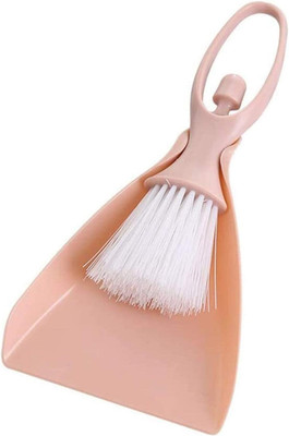 PUHBRHY Mini Dust Brush and Dustpan Set, Desktop Cleaning Kit for Keyboard & Electronics Plastic Dustpan(Multicolor)
