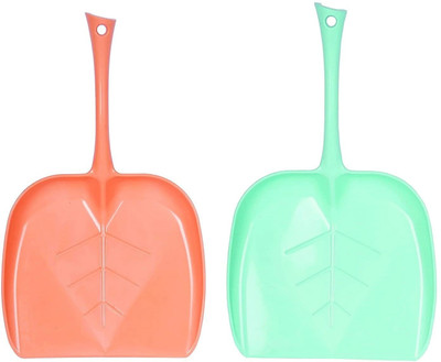 Retail Flefly PLASTIC DUSTPAN OF 2 PC COMBO SET PINK&GREEN COLOR-PC-2 Plastic Dustpan(Green)