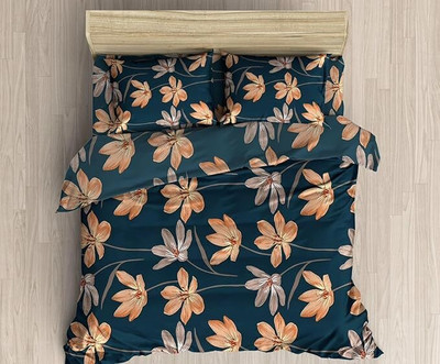 PRAKHARYA King Polycotton Duvet Cover(Green)