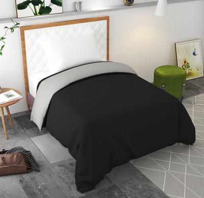 ATCamber Single Cotton Duvet Cover(Black, Grey)
