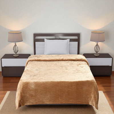 Crafteal Single Velvet Duvet Cover(Beige)