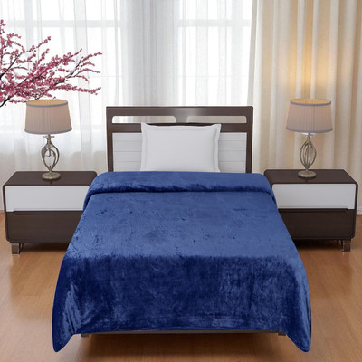 Crafteal Single Velvet Duvet Cover(Blue)