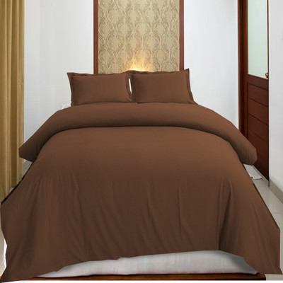 Bhumi Impex Double Cotton Duvet Cover(Brown)