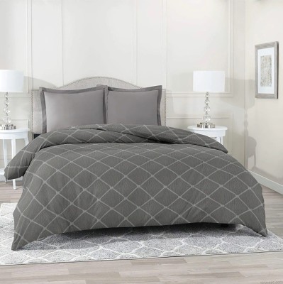 sabhya creation King Cotton Duvet Cover(Grey)