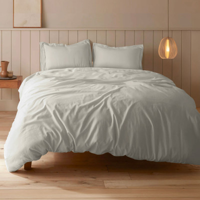 SleepyCat Single Satin Duvet Cover(White)