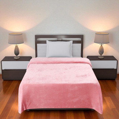 Crafteal Single Velvet Duvet Cover(Pink)