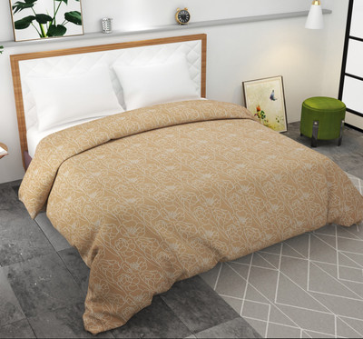 TURIYA Queen, Double Cotton, Organic Cotton Duvet Cover(Beige)