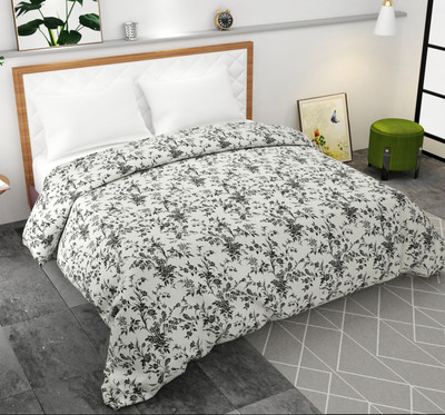 TURIYA Queen Polycotton, Cotton Duvet Cover(Black, White)