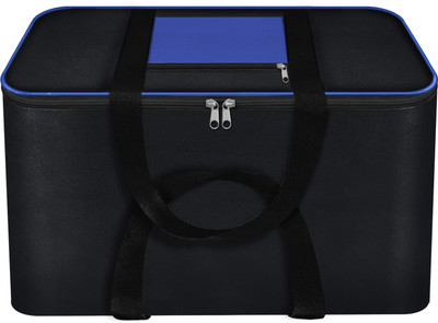 STORITE Big Storage Bag Moisture Proof Blanket, Cloth, Saree Organizer with Zippered Closure(Blue/Black)