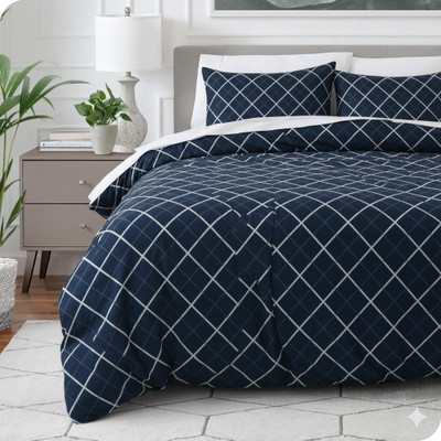 VIEWSTAR King Polycotton Duvet Cover(Blue)