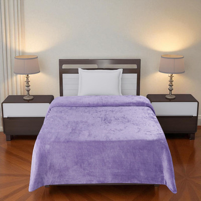 Crafteal Single Velvet Duvet Cover(Purple)