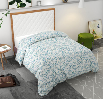 TURIYA Single Polycotton, Generic Duvet Cover(Blue, White)