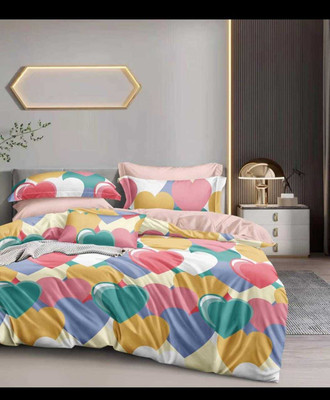 TURIYA Queen Polycotton Duvet Cover(Multicolor)