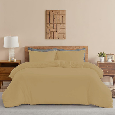 HOMEMONDE King Cotton Duvet Cover(Beige)