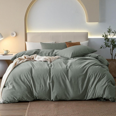 VIEWSTAR King Polycotton Duvet Cover(Light Green)