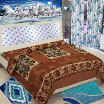 dua fashion hub Single Polyester Duvet Cover(Gold)