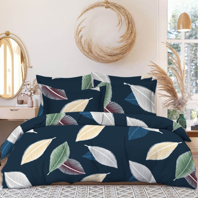 PRAKHARYA King Polycotton Duvet Cover(Blue)