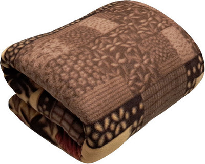 CHANDRAVATI Single Fleece Duvet Cover(Brown)
