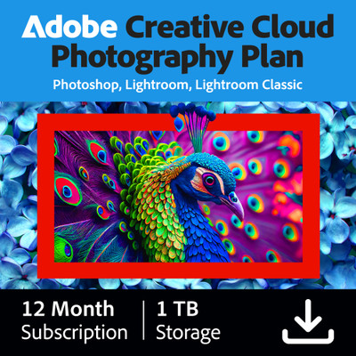 Adobe Creative Cloud Photography Plan 1TB | 12-Month | Email Delivery Digital Gift Card