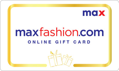 Max Fashion online Clothing Digital Gift Card