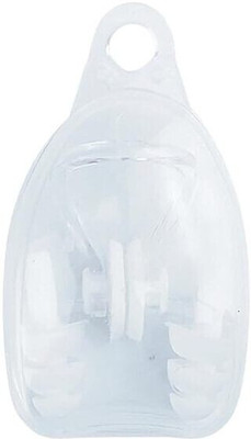 JAMES INTERNATIONAL Waterproof Swimming Earplugs – Comfortable, Reusable Earplugs for Ear Protection Ear Plug & Nose Clip(White)