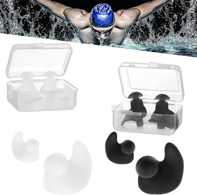 james 2Pairs Swimming Earplugs Reusable Earplugs Soft Silicone Waterproof Reusable Ear Plug(Black, White)