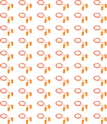 3M 1110 Corded Foam Noise Reduction Earplug-Orange Color-NRR: 29dB(Pack of 60) Ear Plug(Orange)