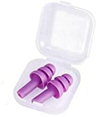 Silicon Earplugs 1 Pair soft silicone Ear Plug(Purple)