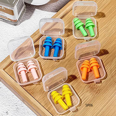 Morbee 5 Pairs High Quality Ear Plugs (Color May Vary From Image)5p06 Ear Plug & Nose Clip(Multicolor)