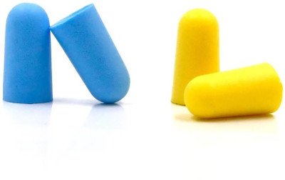 james Soft Foam Reusable Earplugs,Study,Sleeping,Concert,Loud Noise Reducing Pack of 2 Ear Plug(Yellow, Blue)