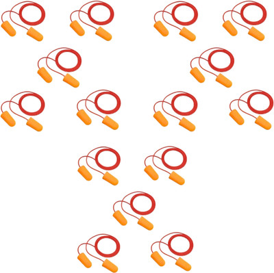 bhavana hearing Care Noise Reduction Soft Foam Ear Plugs (15 Pairs) Ear Plug(Orange)