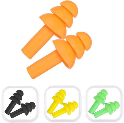 Scheibe 5 Pairs Ear Plugs Soft Silica Gel Noise Reduction-Random Color Ear Plug(Multicolor)