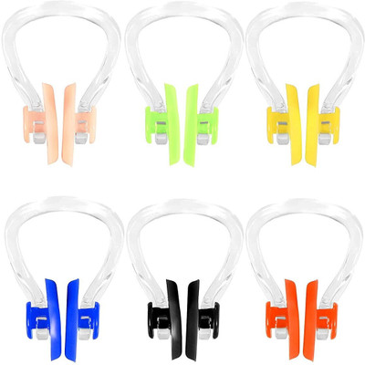 james 6 Pieces Silicone Nose Plug Waterproof Nose Protector for Swimming and Training Nose Clip(Multicolor)